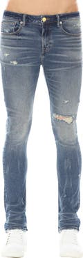 HVMAN Strat Ripped Super Skinny Jeans