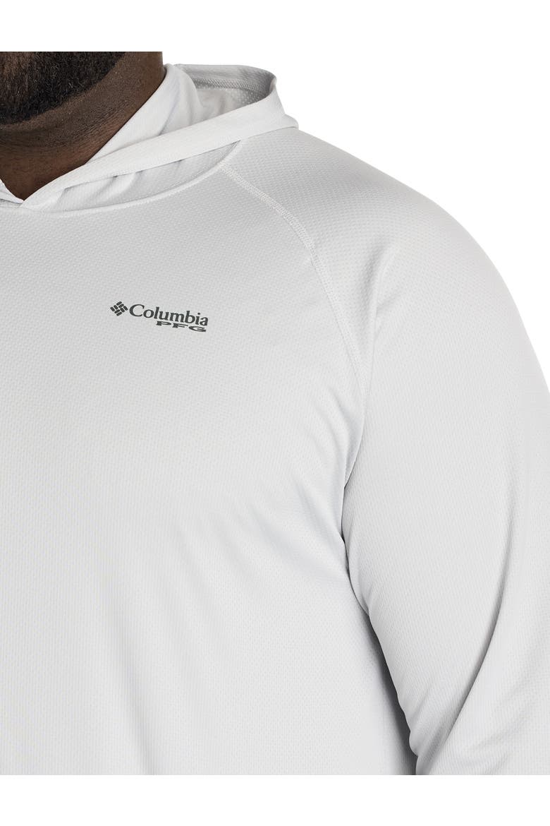 Big & Tall PFG Solar Stream Long-Sleeve Hooded T-Shirt, Alternate, color, COOL GREY