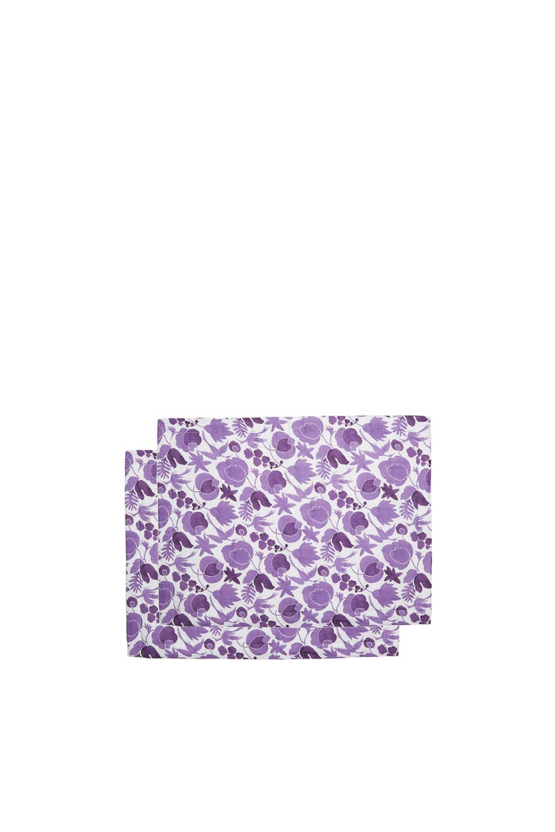 Placemats Set Of 2 (35X45) Wildbird Viola Small Purple, Alternate, color, Wildbird Viola Small Purple