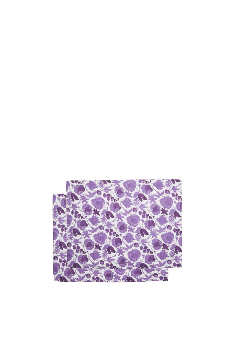 La DoubleJ Placemats Set Of 2 (35X45) Wildbird Viola Small Purple, Alternate, color, Wildbird Viola Small Purple