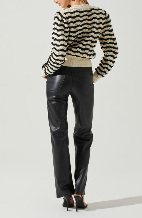 Astr The Label Jaylani Pointelle Sweater In Pattern