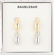 BaubleBar Set of 2 Two-Tone Teardrop Stud Earrings