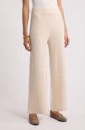 Nordstrom Cable Knit Wool & Cashmere Wide Leg Pants