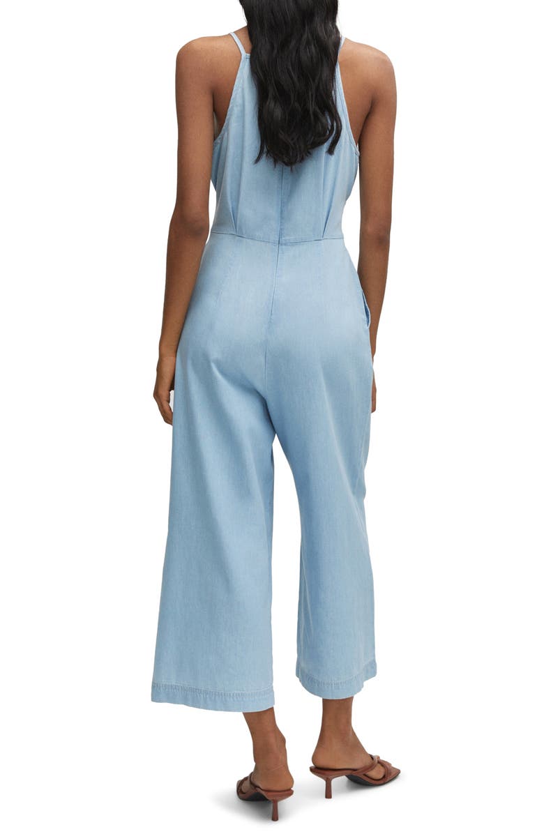 MANGO Tie Detail Jumpsuit, Alternate, color,