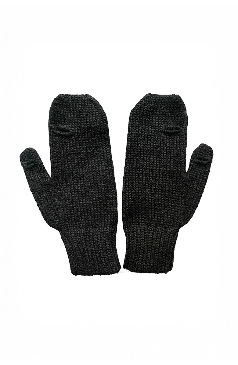 YAPA Heart Mittens Alpaca wool, Alternate, color, Black
