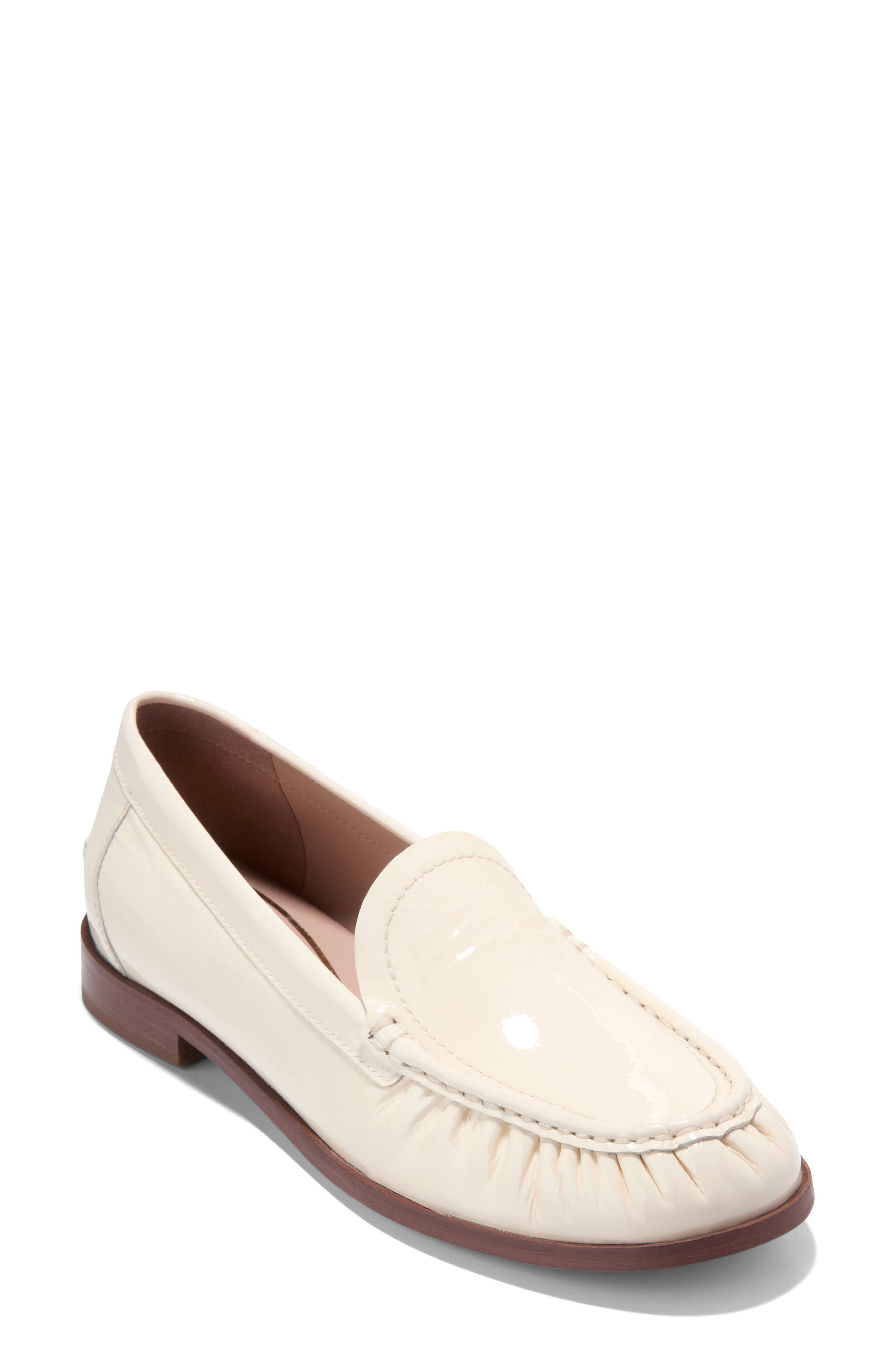 Dreya Venetian Loafer, Main, color, POWDER CRINKLE PATENT LEATHER
