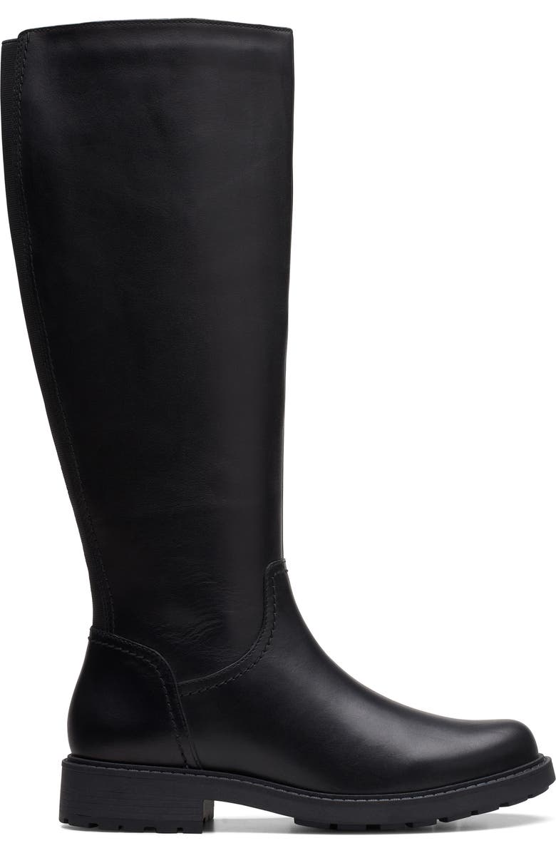 Clarks<sup>®</sup> Orinoco Rise Knee High Boot, Alternate, color, Black Leather