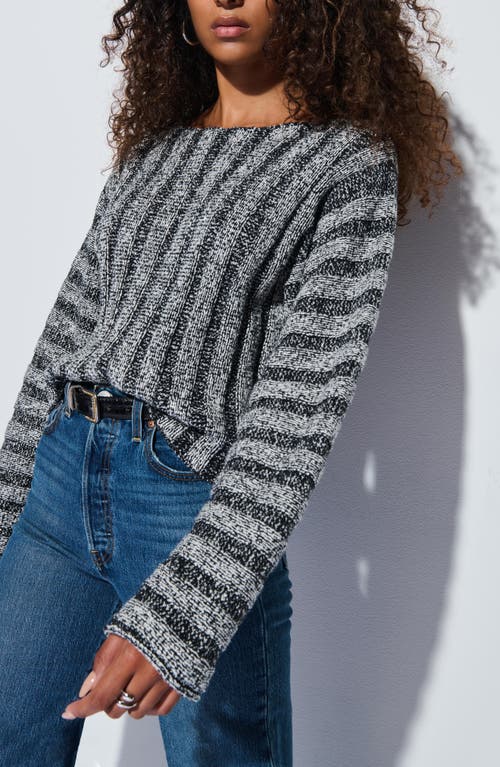 NATION LTD NATION LTD RONAN RIB COTTON BLEND VELOUR SWEATER