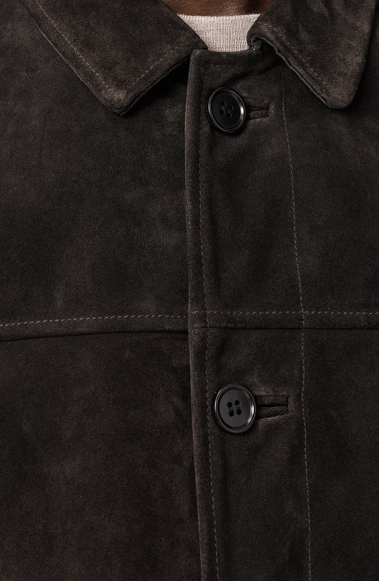 AllSaints Nates Suede Jacket, Alternate, color, Tanner Black