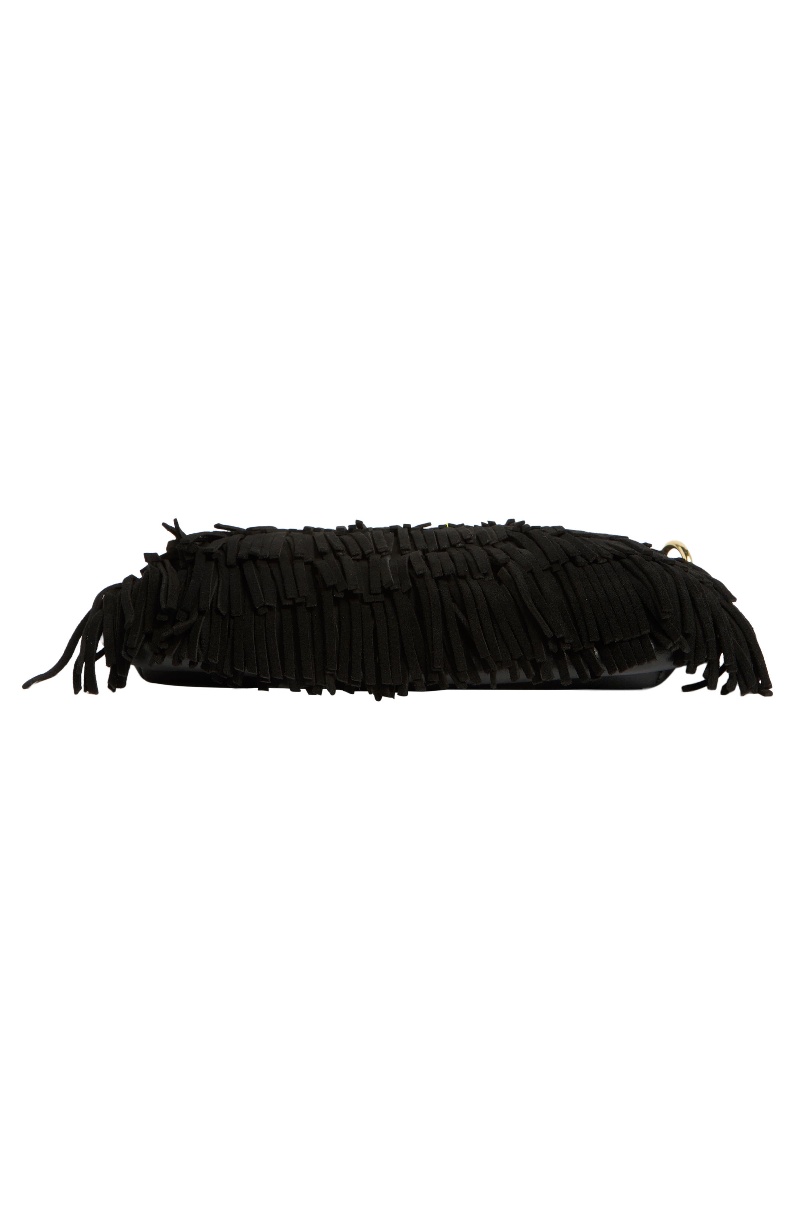 Soho Scene Vintage Crossbody Bag, Alternate, color, BLACK FRINGE
