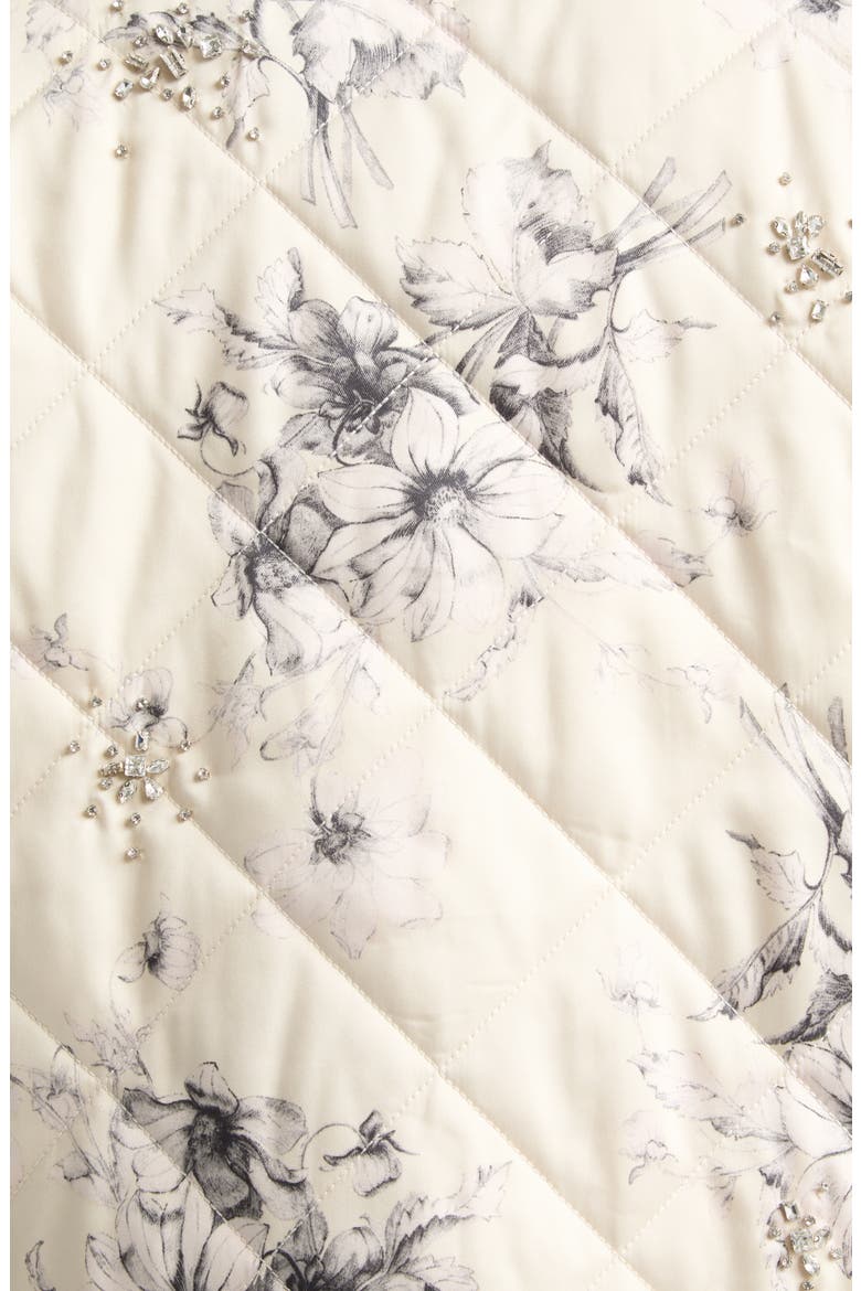 Sketched Floral Alexa Quilted Jacket, Alternate, color, GARDENIA/BLACK