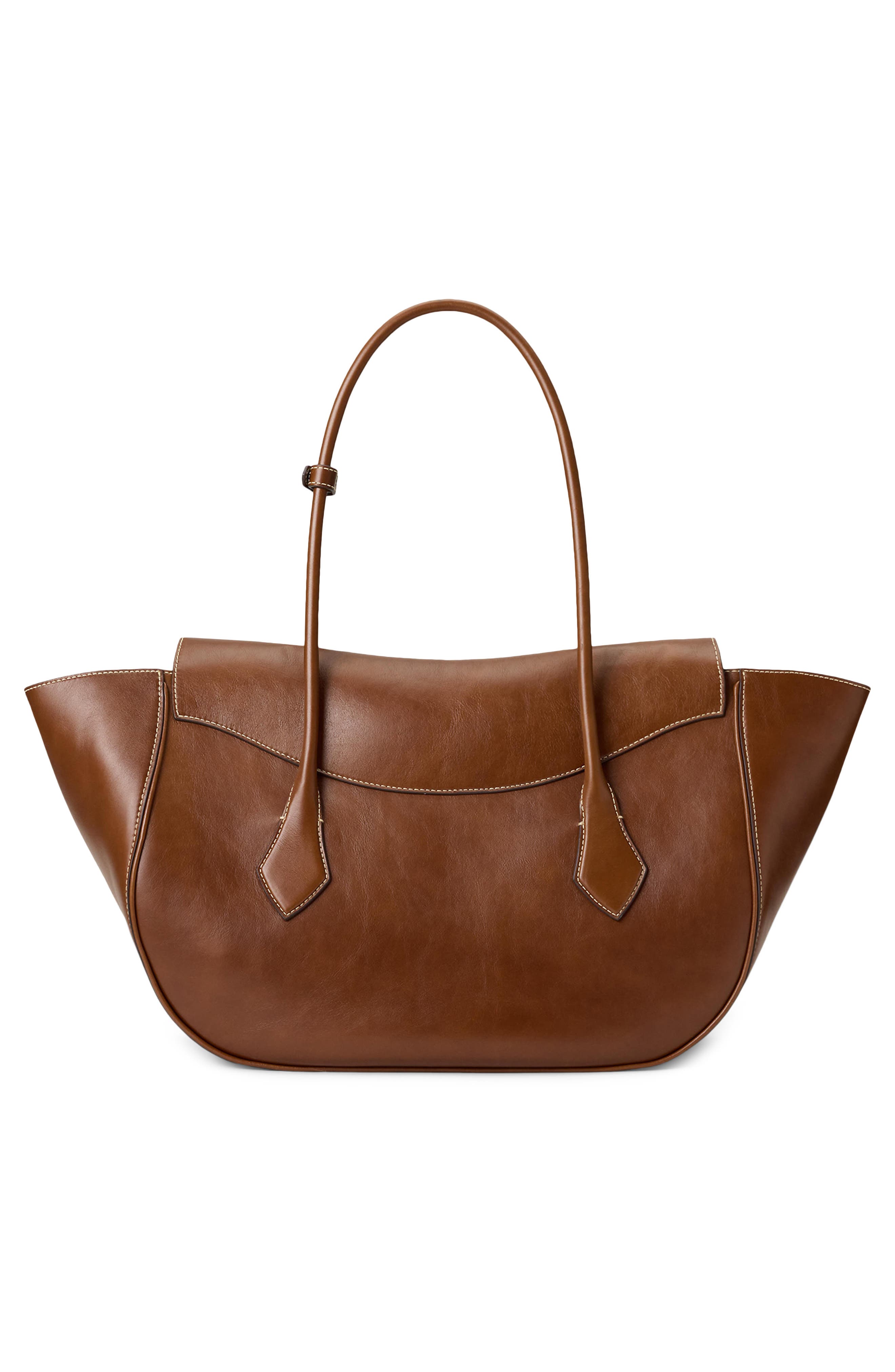 Large Polo Blaze Tumbled Leather Shoulder Bag, Alternate, color, CHESTNUT