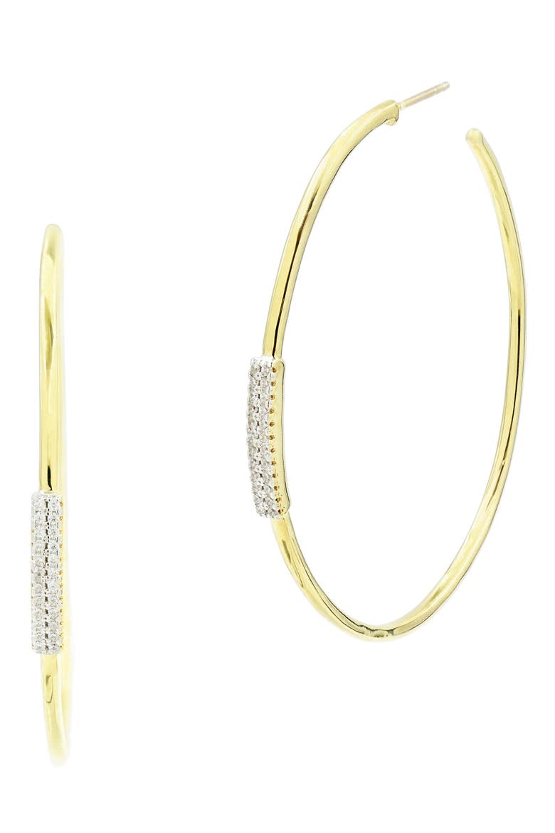 Radiance Delicate Hoop Earrings, Main, color, SILVER/ GOLD