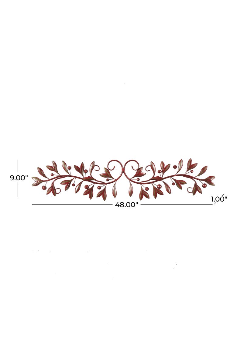 UMA Filigree Leaf Wall Decor, Alternate, color, Red