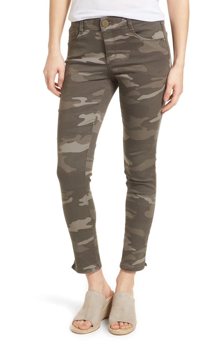 Wit & Wisdom Ab-Solution Camo Ankle Skimmer Pants, Main, color,
