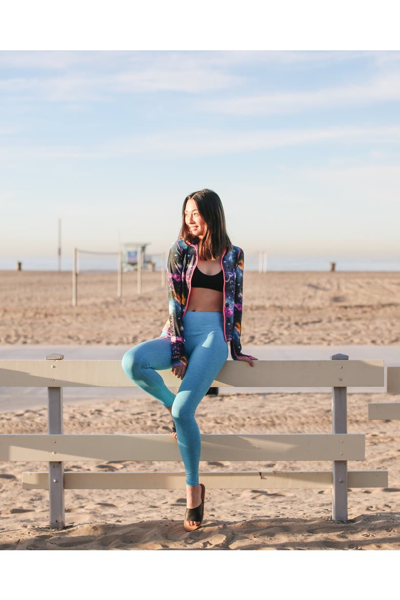 Women's Swim Leggings - UPF 50+, Alternate, color, Light Turquoise Blue