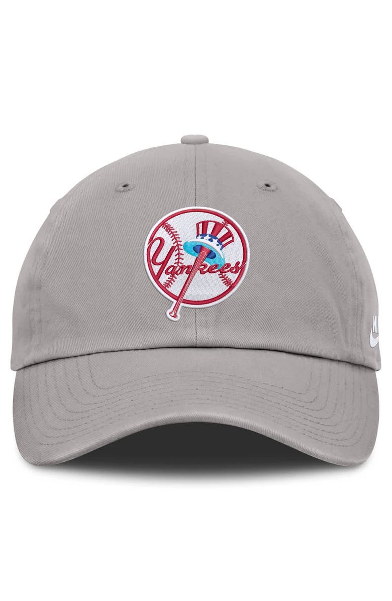 Nike Men's Nike Gray New York Yankees Cooperstown Collection Club Adjustable Hat, Alternate, color, Gray