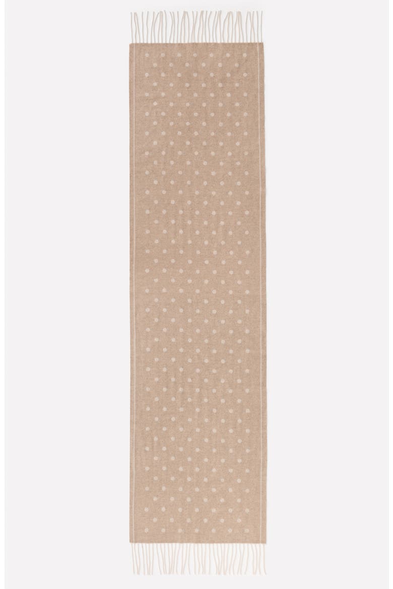 Jacquard Dot Cashmere Scarf, Alternate, color, OATMEAL MULTI
