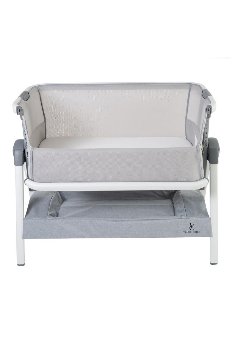 California Dreaming Portable Bedside Bassinet, Alternate, color, GRAY