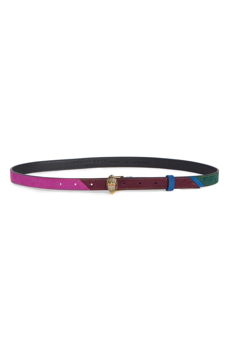 Kurt Geiger London Dark Rainbow Belt, Main, color, Dark Rainbow