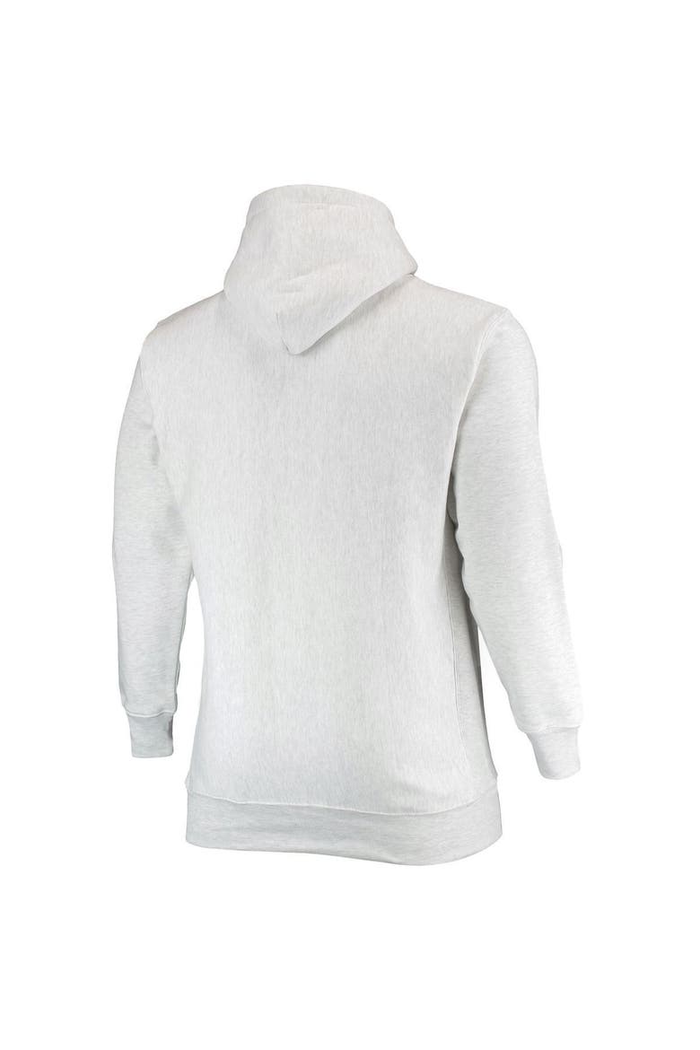 Men's Champion Heathered Gray Iowa Hawkeyes Big & Tall Reverse Weave Fleece Pullover Hoodie Sweatshirt, Alternate, color, Heather Gray