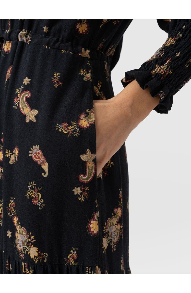 Saint + Sofia Olivia Zip Up Short Sleeve Dress, Alternate, color, Highland Paisley