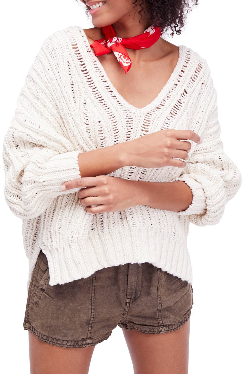 Free People Infinite V-Neck Sweater, Main, color, 