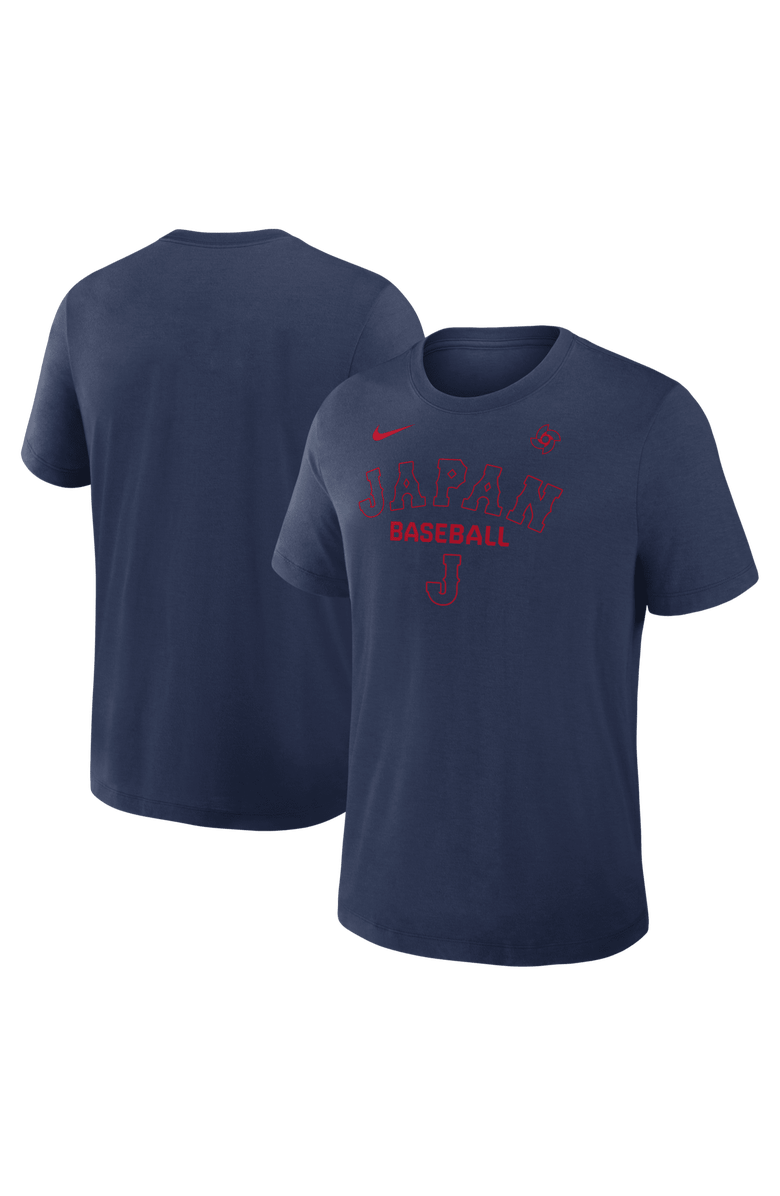 Nike Men's Nike Navy Japan Baseball 2026 World Baseball Classic Authentic Collection Early Work Dri-FIT Tri-Blend T-Shirt, Main, color, Navy