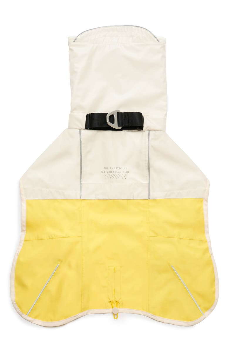 the furryfolks Venture Pet Rain Jacket, Main, color, Yellow