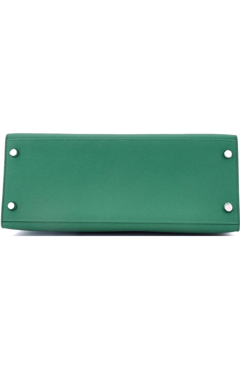 Pre-Owned Hermes Kelly Handbag Green Epsom with Palladium Hardware 28, Alternate, color, Vert Vertigo