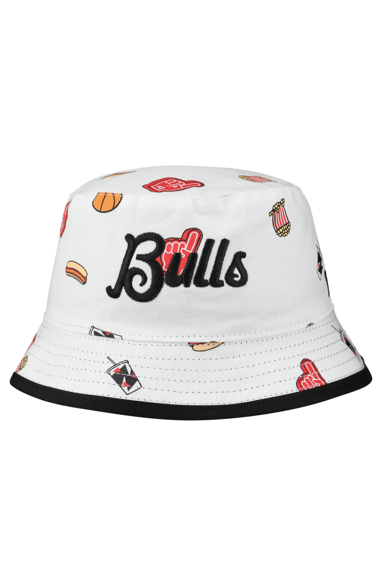 New Era Men's New Era White Chicago Bulls Team Cheer Reversible Bucket Hat, Alternate, color, White