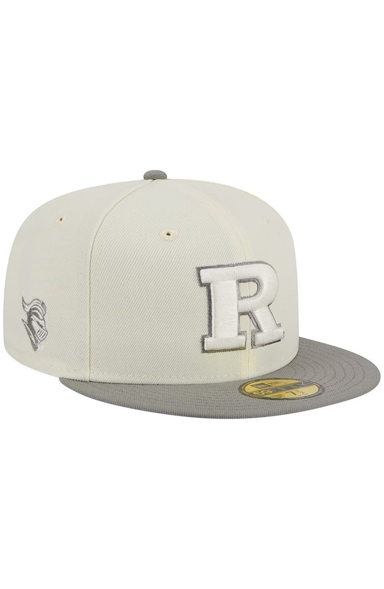 New Era Men's New Era Stone/Gray Rutgers Scarlet Knights Chrome & Concrete 59FIFTY Fitted Hat, Main, color, 