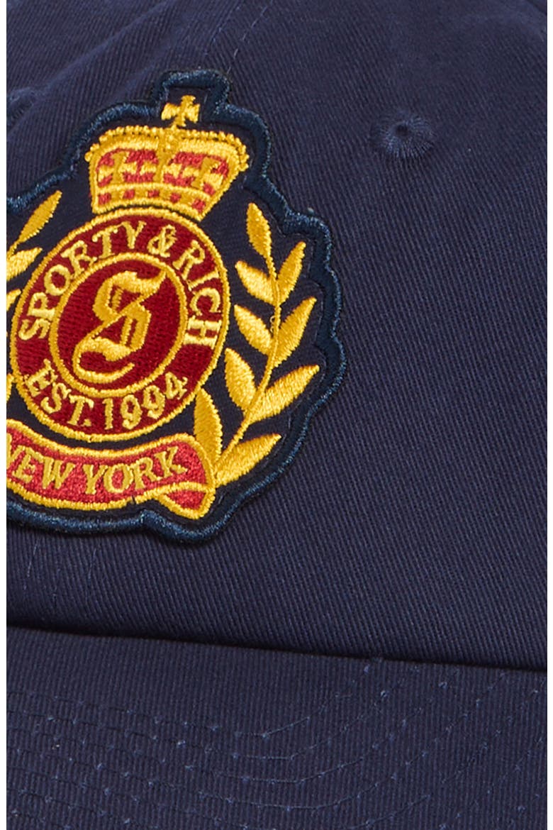 Logo Crest Embroidered Baseball Cap, Alternate, color, DARK NAVY