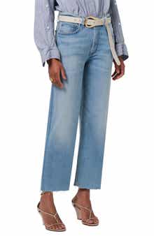 Citizens of Humanity Palma High Waist Raw Hem Straight Leg Jeans