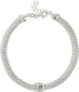 MESHMERISE Round Charm Diamond Mesh Bracelet