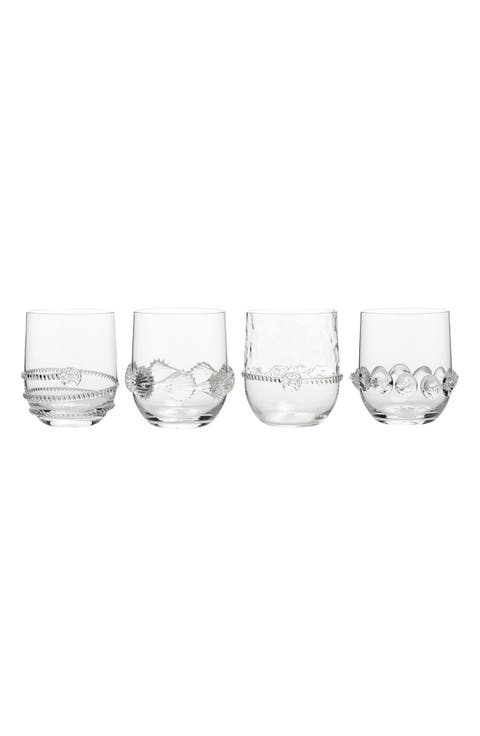 Heritage Set of 4 Assorted Stemless Wine Glasses