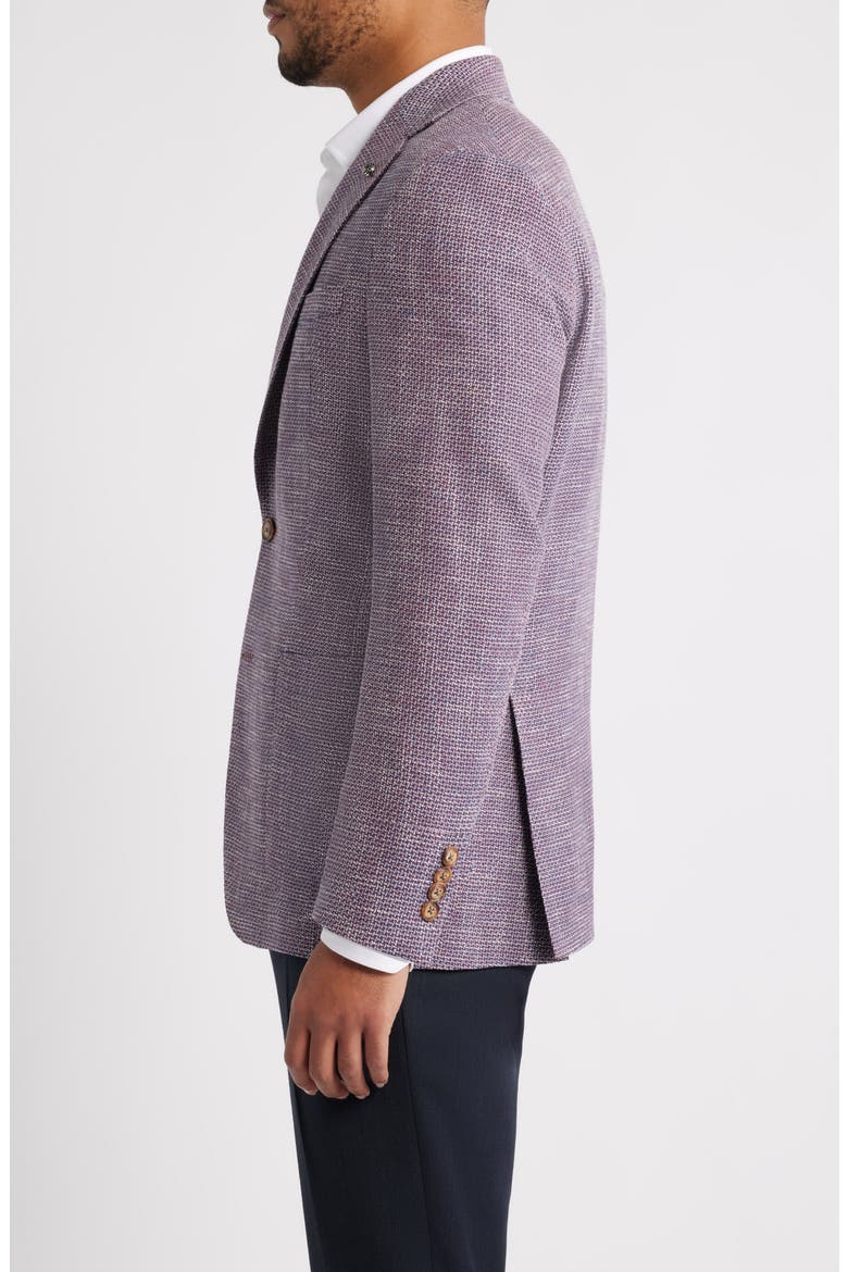 Hamptom Basketweave Comfortwear Sport Coat, Alternate, color, BERRY