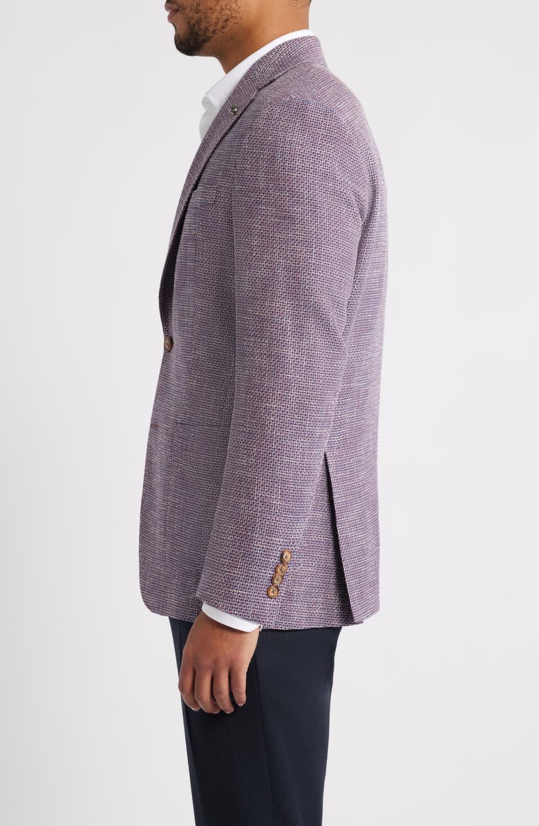 Jack Victor Hamptom Basketweave Comfortwear Sport Coat, Alternate, color, Berry