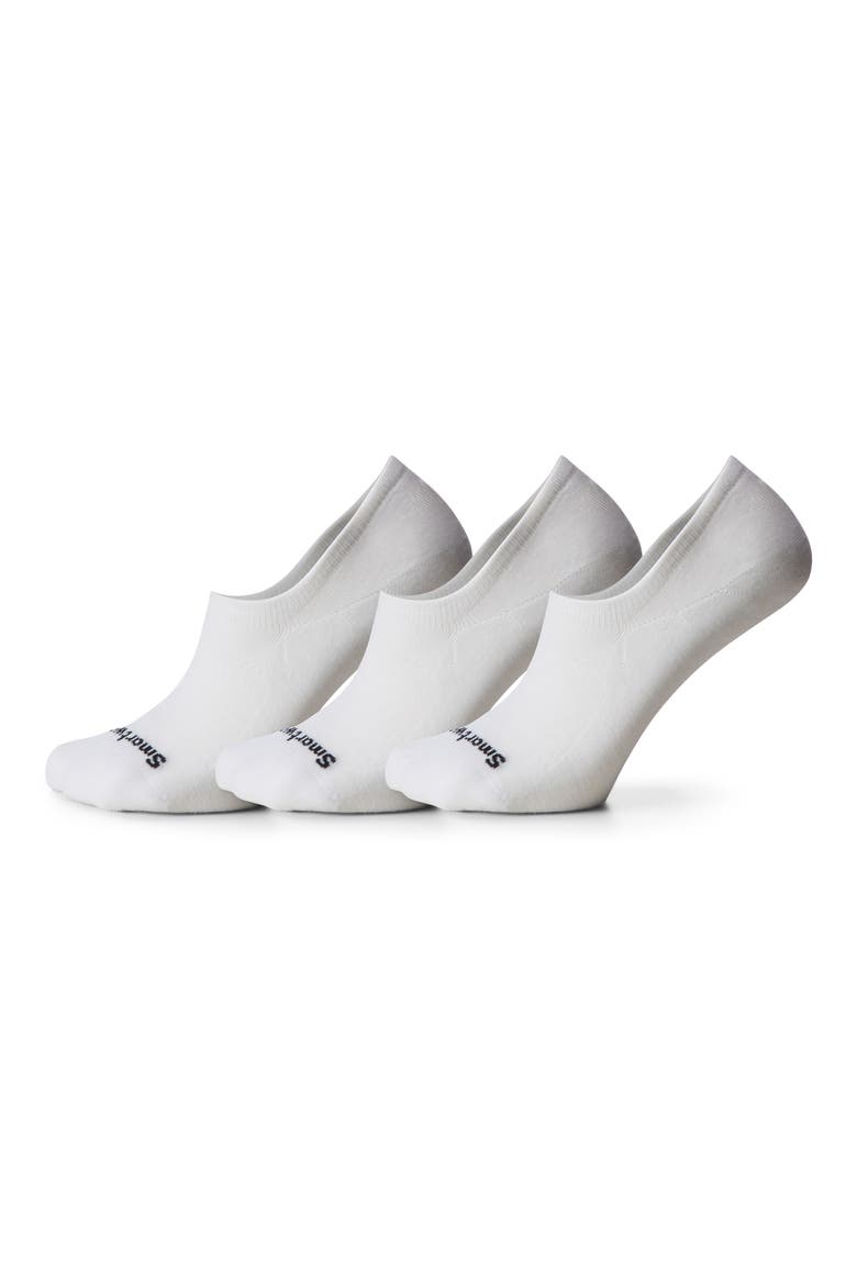 Everyday 3-Pack Wool Blend No Show Socks, Main, color, WHITE