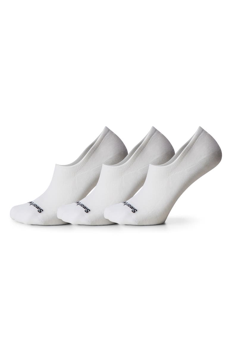 Smartwool Everyday 3-Pack Wool Blend No Show Socks, Main, color, White