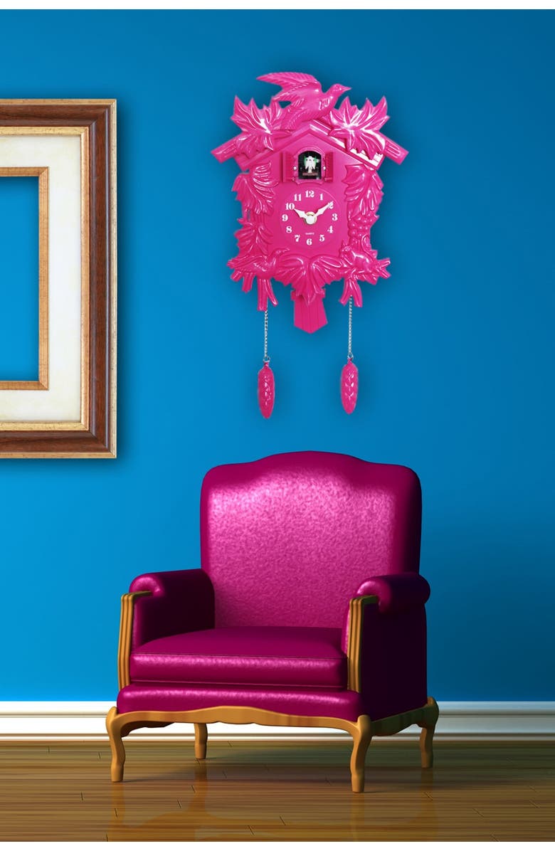 WALPLUS Pink Cuckoo Clock, Alternate, color, 
