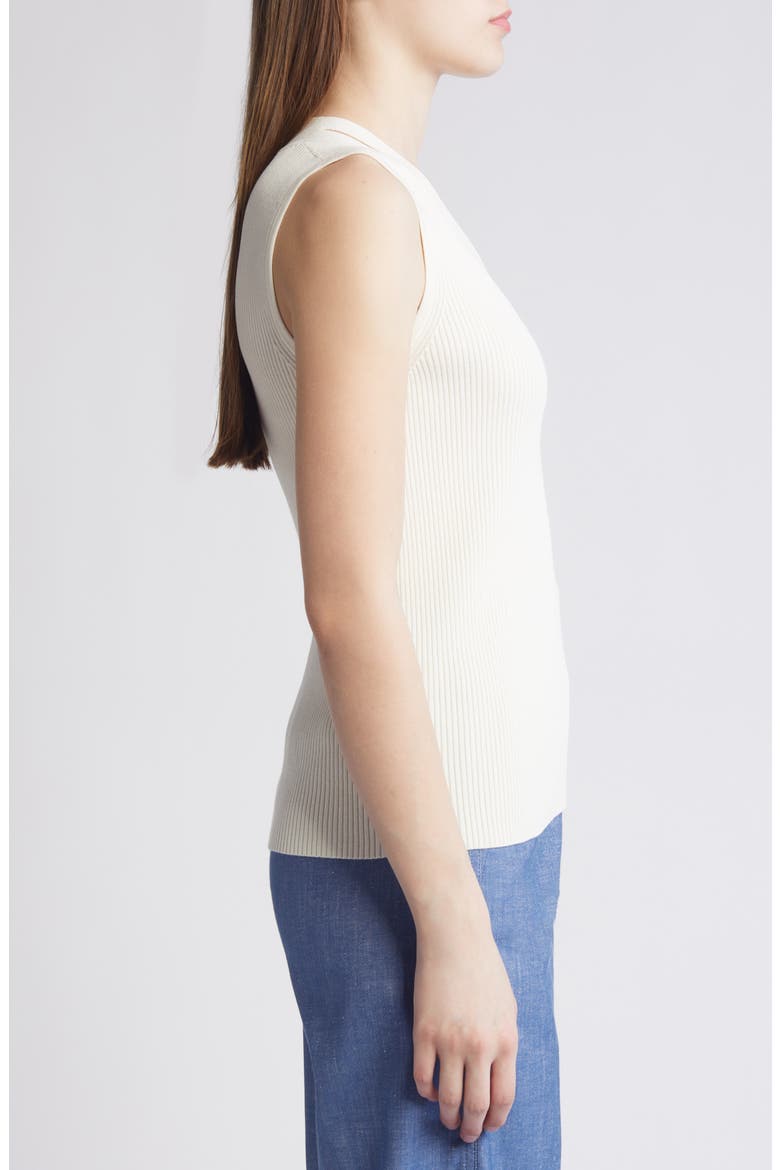 Fality Cutout Sleeveless Sweater, Alternate, color, OPEN WHT