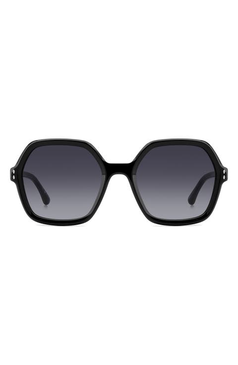 55mm Gradient Square Sunglasses