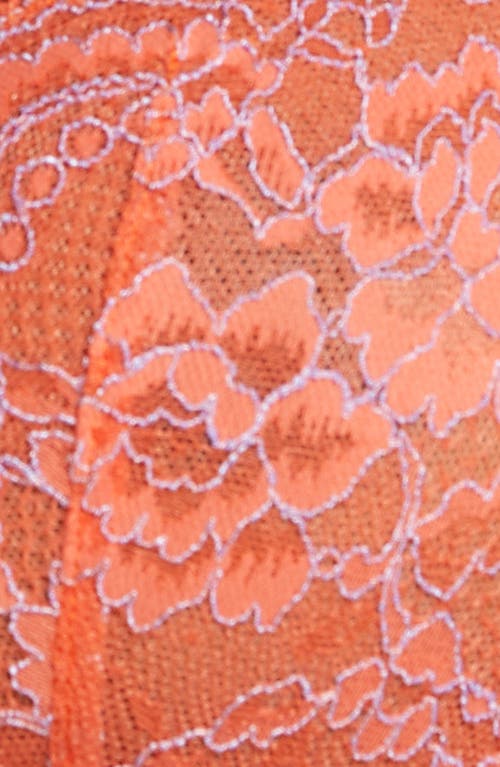 Skarlett Blue Minx Underwire Balconette Bra In Summer Coral/jubilee