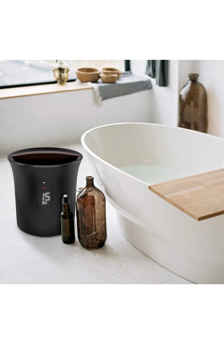 Live Fine Small Bucket Style Towel Warmer, Alternate, color, Black