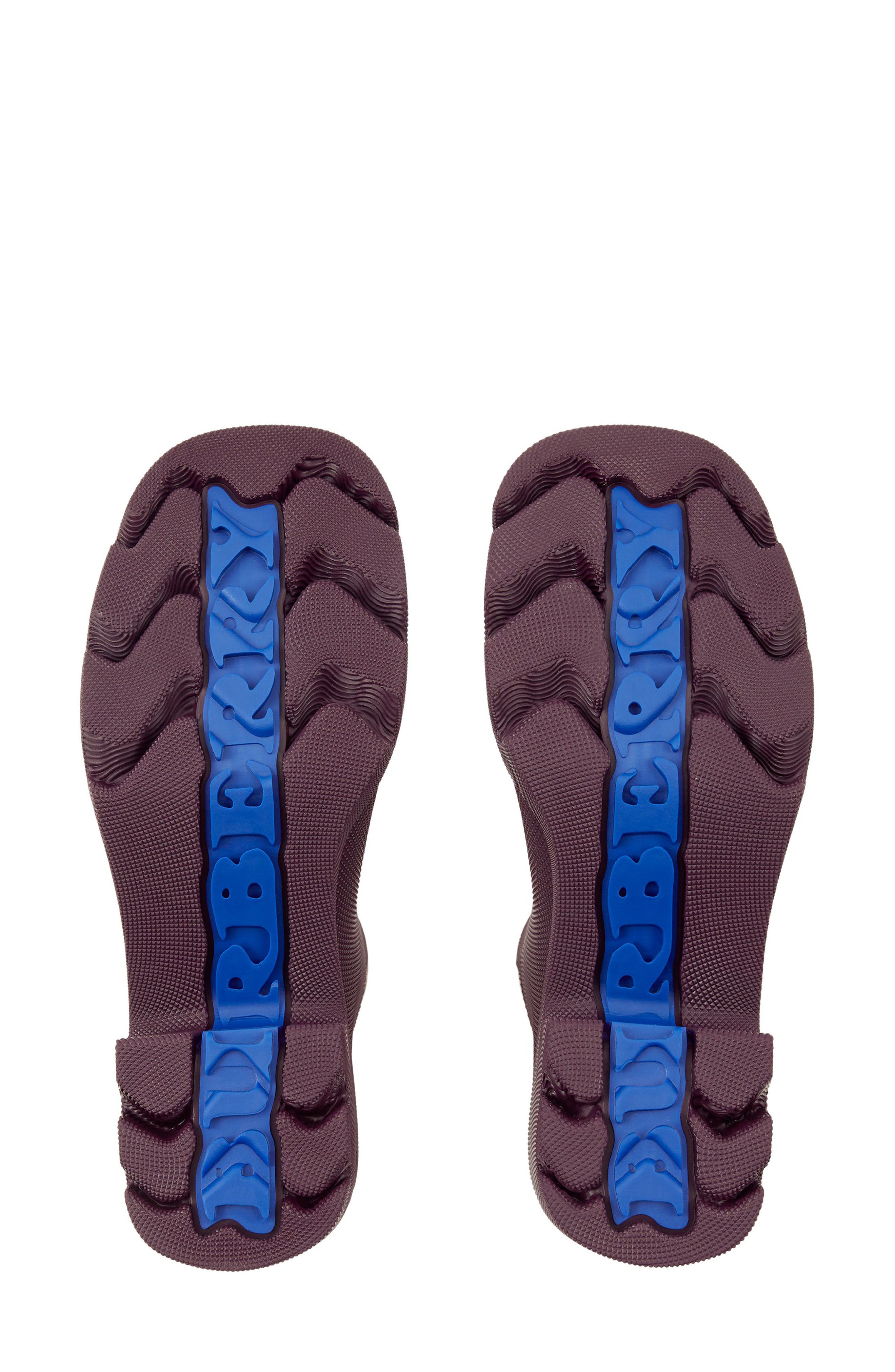 Burberry Marsh Textured Ankle Boot, Alternate, color, Aubergine