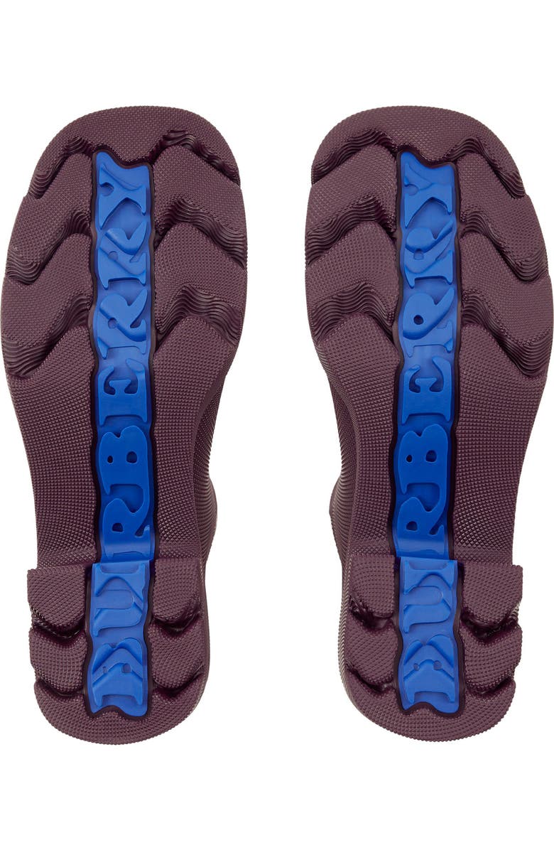 Burberry Marsh Textured Ankle Boot, Alternate, color, Aubergine