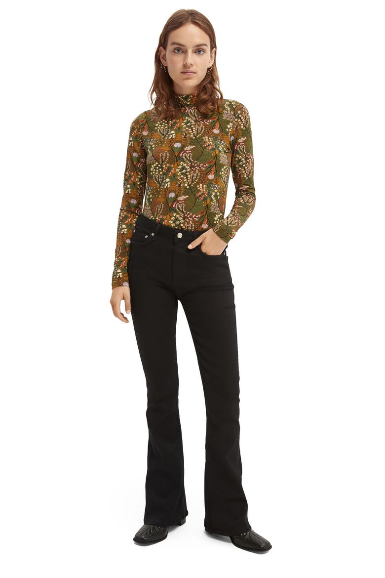 Print Organic Cotton Mock Neck, Alternate, color, 0222-COMBO F