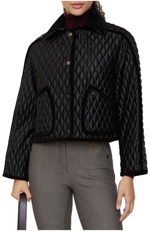 Cropped Quilted Nylon Floriston Jacket