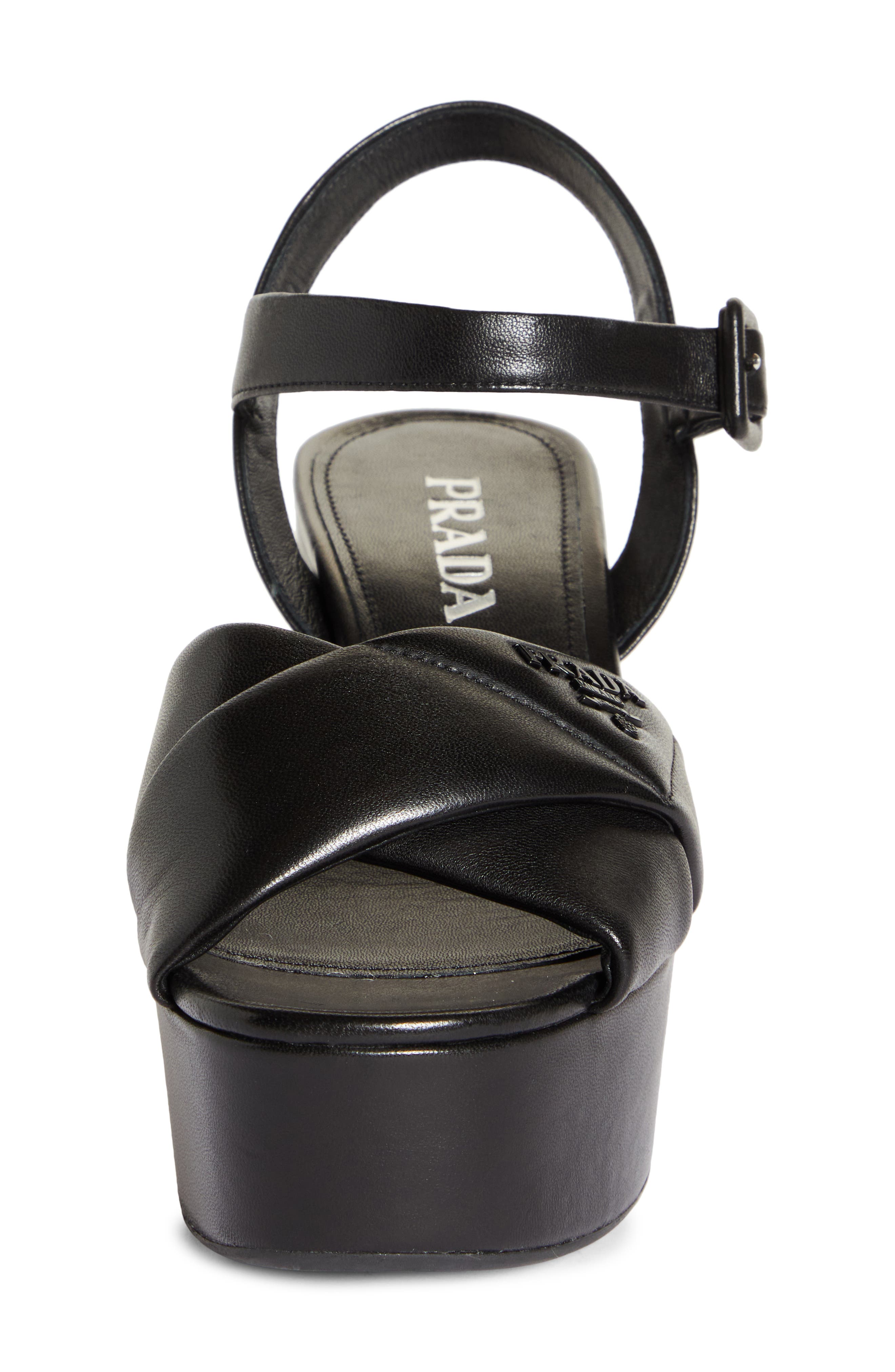 Prada Plateau Ankle Strap Platform Sandal, Alternate, color, 